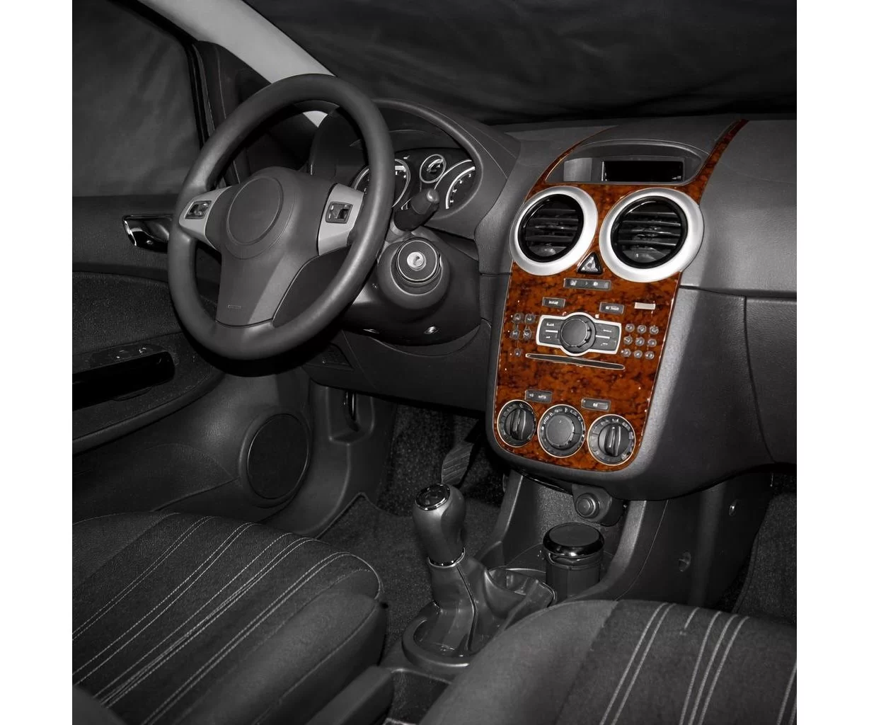 Opel Corsa D 01.2007 3D Inleg dashboard Interieurset aansluitend en pasgemaakt op he 13-Teile