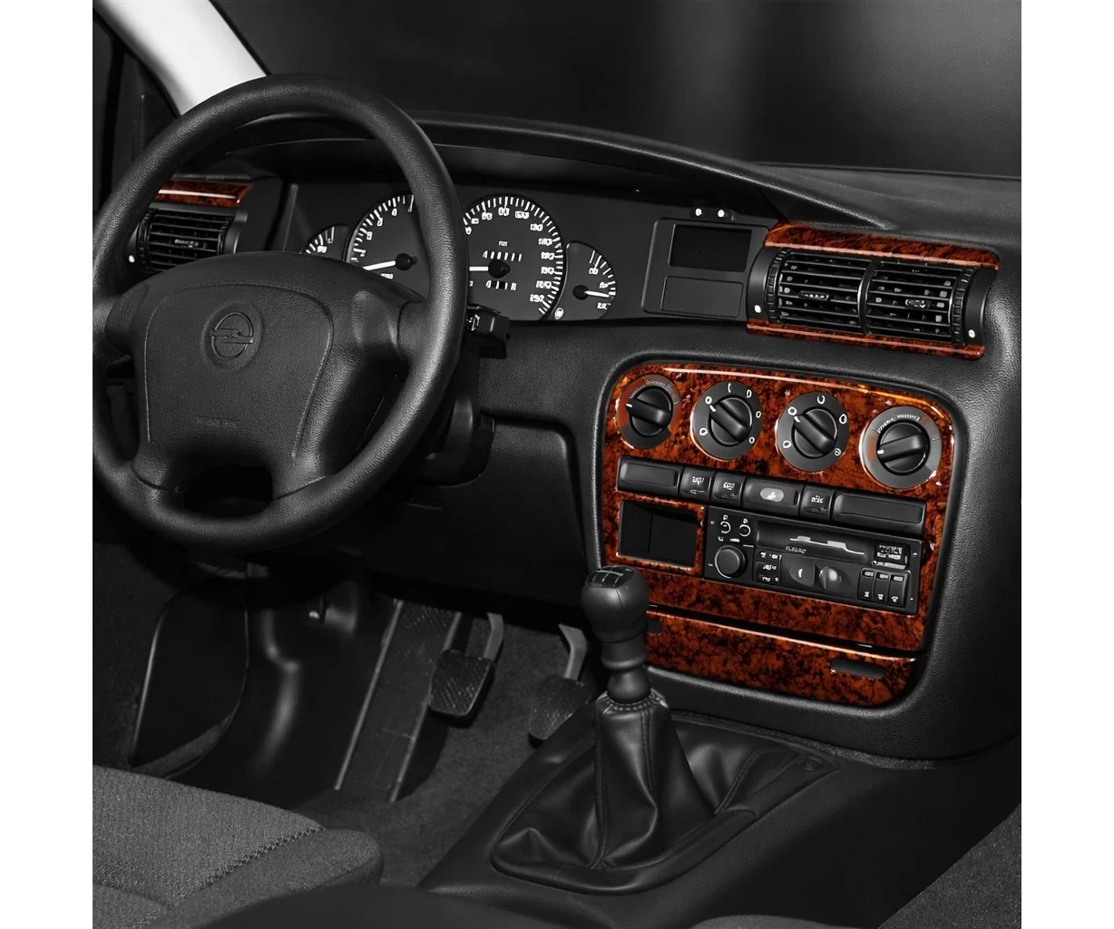 Opel Omega B1 09.93-08.99 3D Interior Dashboard Trim Kit Dash Trim Dekor 7-Parts Opel Omega B1 09.93-08.99 3D Interior Dashboard Trim Kit Dash Trim Dekor 7-Parts
