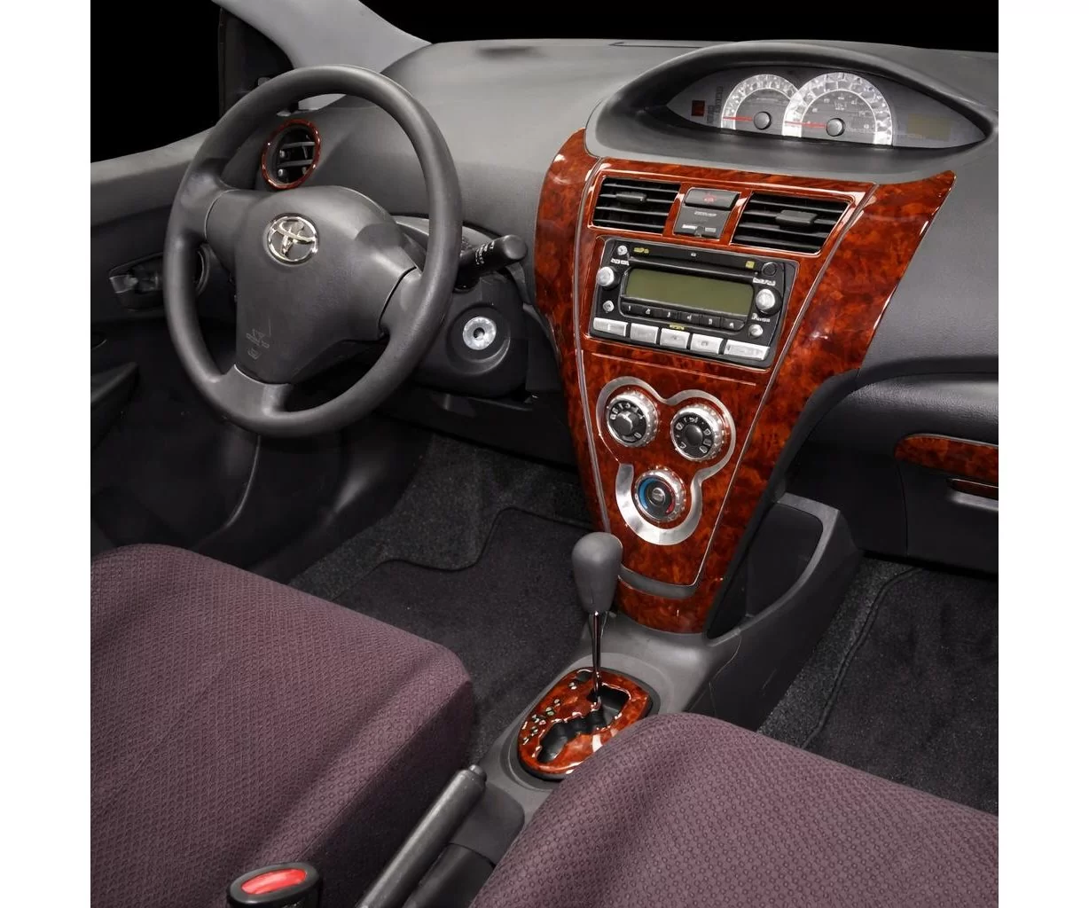 Toyota Yaris 2006-2013 Mittelkonsole Armaturendekor WHZ Cockpit Dekor 28 Teilige