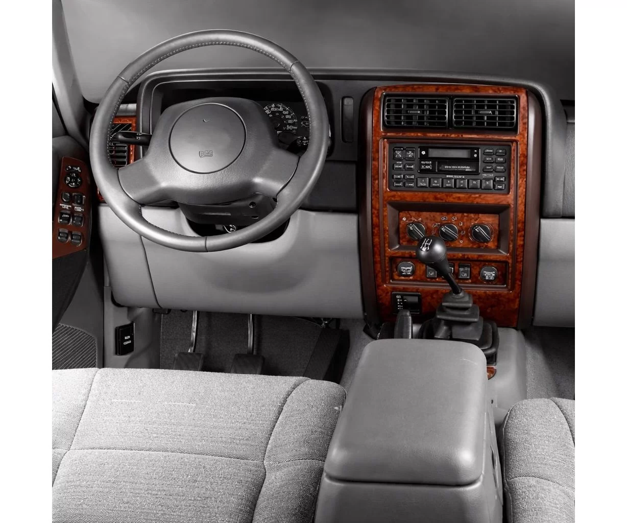 Chrysler Cherokee 04.1997 Mascherine sagomate per rivestimento cruscotti 9-Decori