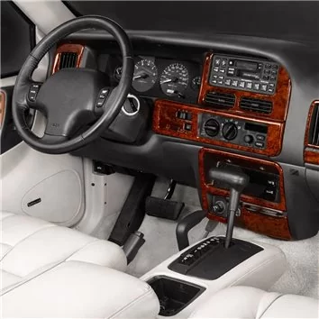 Chrysler Grand Cherokee 01.1996 3D Interior Dashboard Trim Kit Dash Trim Dekor 10-Parts