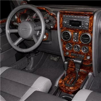 Jeep Wrangler 2007-2010 Mittelkonsole Armaturendekor WHZ Cockpit Dekor 11 Teilige