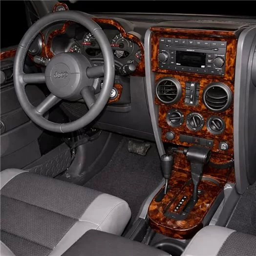 Jeep Wrangler 2007-2010 Mittelkonsole Armaturendekor WHZ Cockpit Dekor 11 Teilige