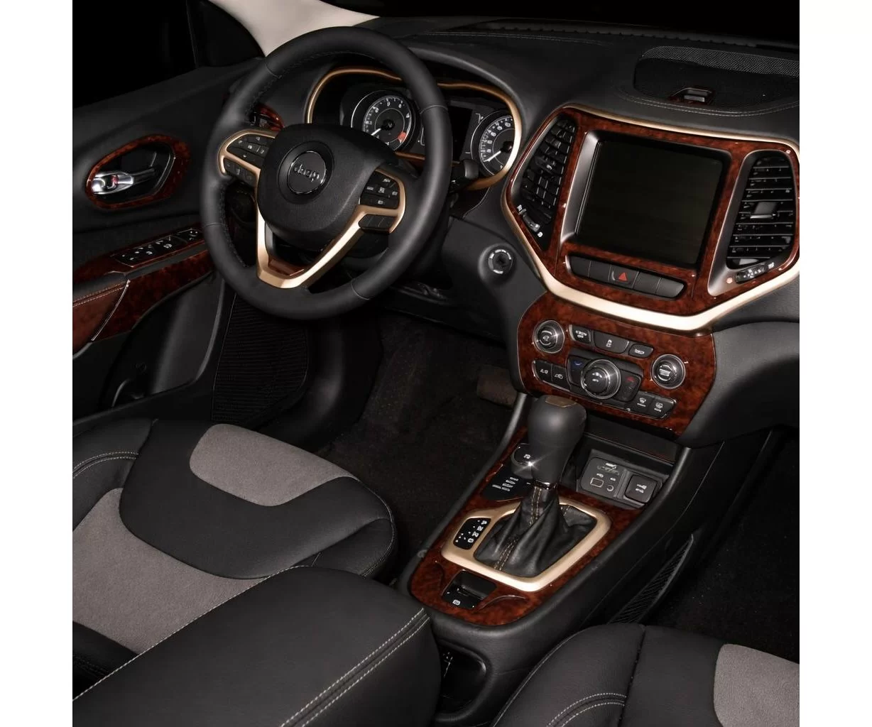 Jeep Cherokee 2014-UP Ensemble Complet, Climate-Control BD Décoration de tableau de bord