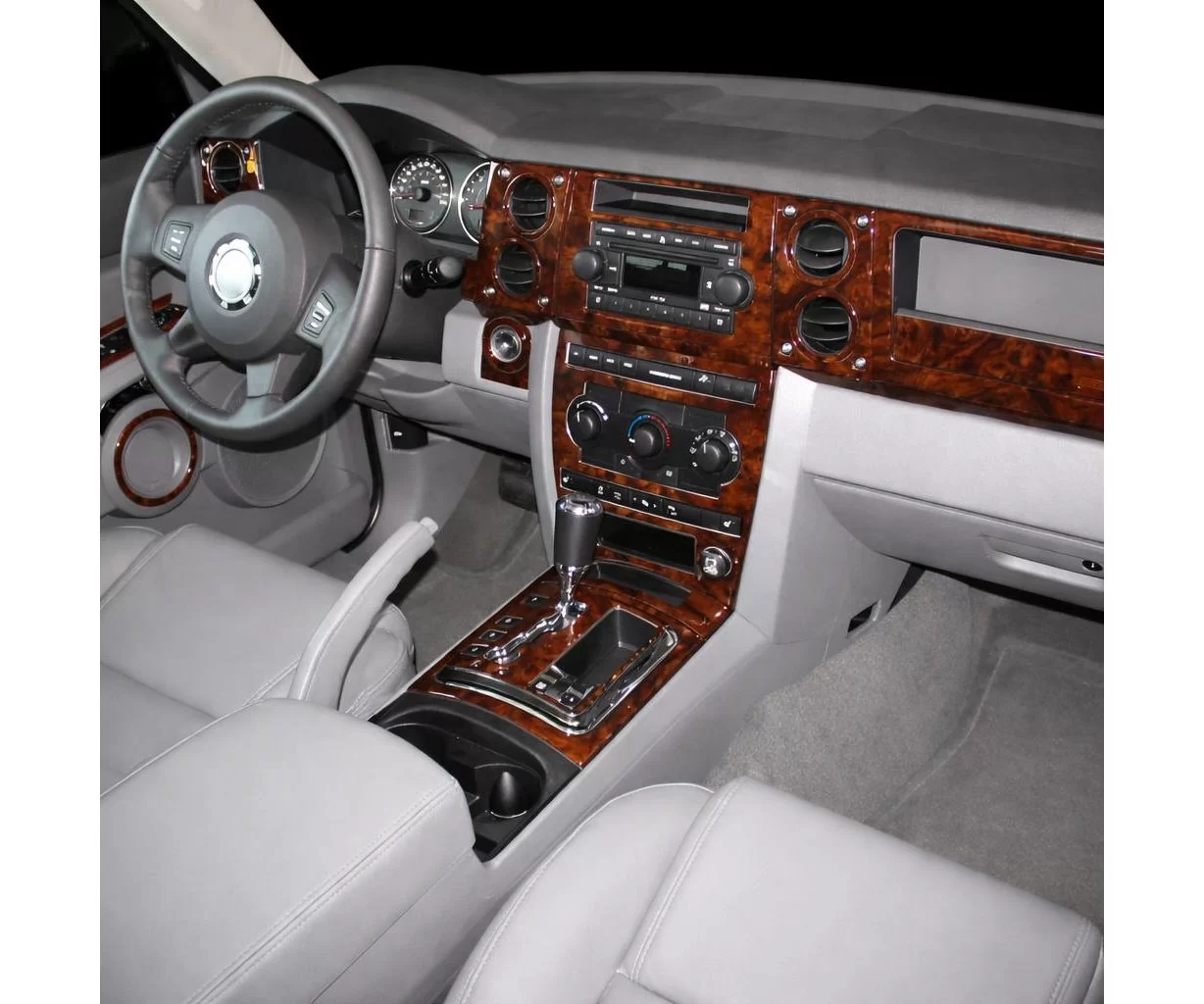 Jeep Commander 2006-2007 Without NAVI Mascherine sagomate per rivestimento cruscotti 