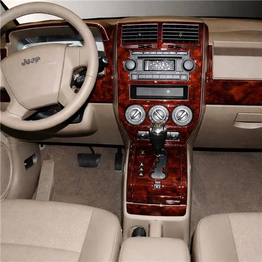 Jeep Compass 2007-2008 Full Set, Automatic Gear, Without NAVI Mascherine sagomate per rivestimento cruscotti Jeep Compass 2007-2008 Full Set, Automatic Gear, Without NAVI Mascherine sagomate per rivestimento cruscotti