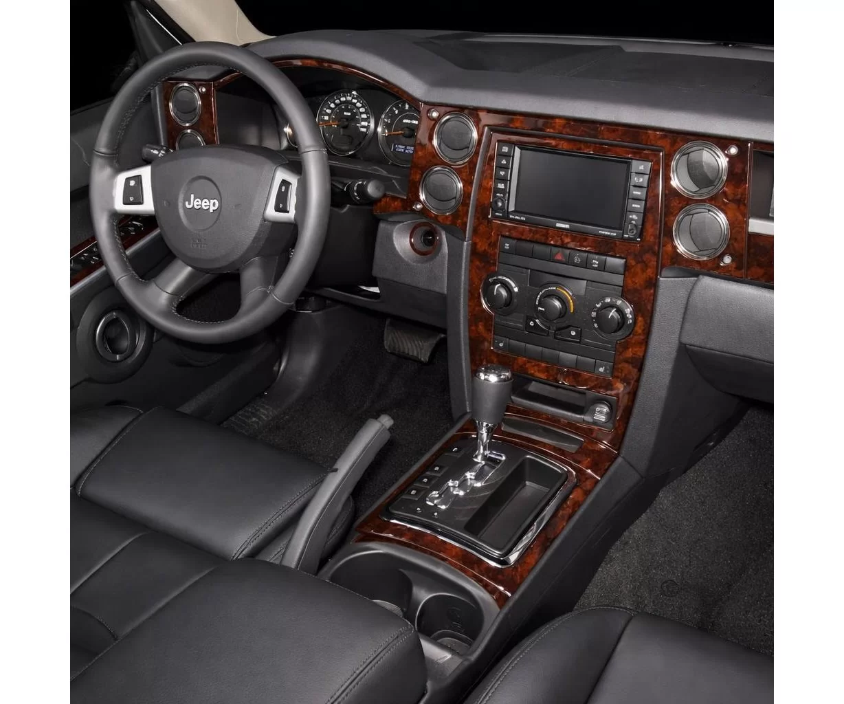Jeep Commander 2008-UP Full Universal Set BD Décoration de tableau de bord