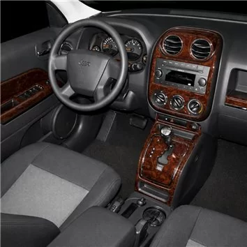Jeep Compass 2009-UP Ensemble Complet, With Auto-stick mission BD Décoration de tableau de bord