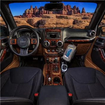 Jeep Wrangler 2011-2017 Inleg dashboard Interieurset aansluitend en pasgemaakt 25 Delen