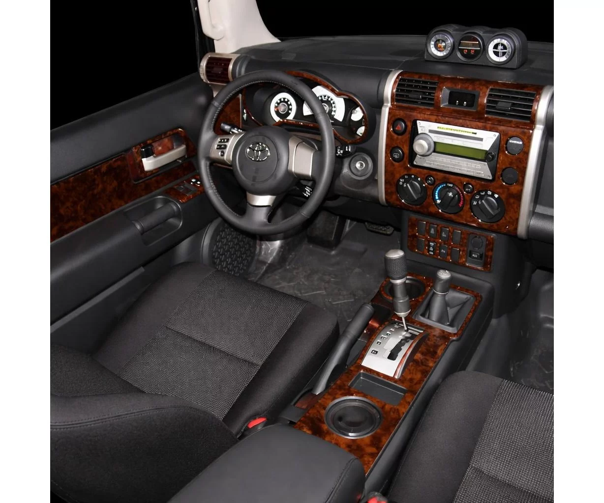 Toyota FJ Cruiser 2007-UP Full Set, Automatic Gear Mascherine sagomate per rivestimento cruscotti Toyota FJ Cruiser 2007-UP Full Set, Automatic Gear Mascherine sagomate per rivestimento cruscotti