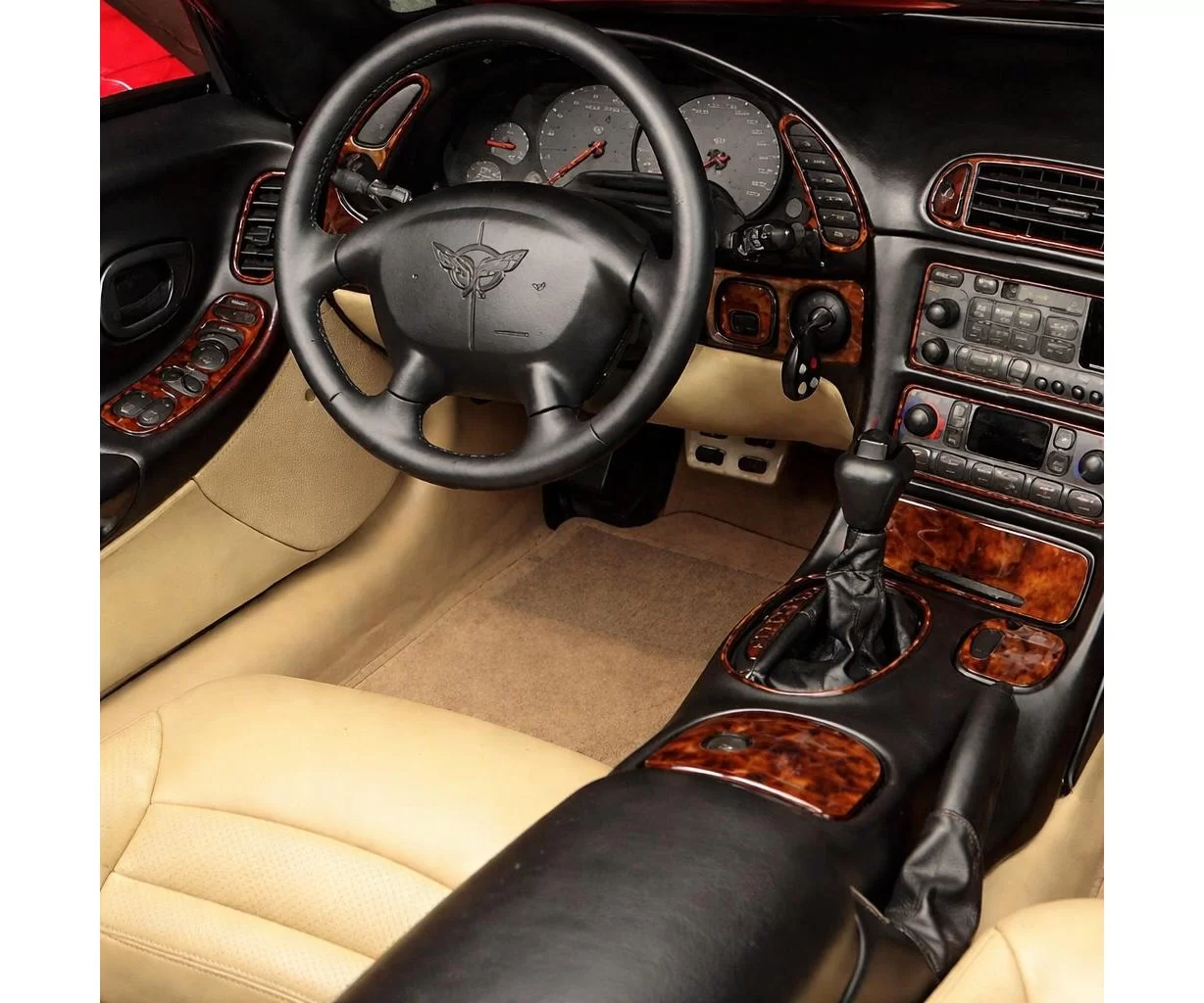 Chevrolet Corvette 09.1997 3D Interior Dashboard Trim Kit Dash Trim Dekor 13-Parts Chevrolet Corvette 09.1997 3D Interior Dashboard Trim Kit Dash Trim Dekor 13-Parts