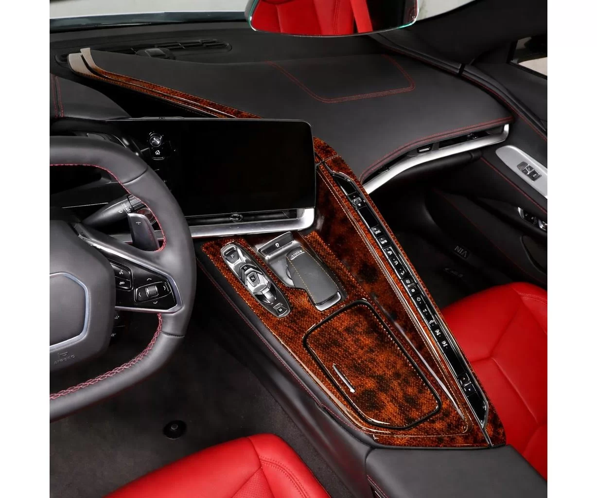 Chevrolet Corvette C8 2020 Convertible Mascherine sagomate per rivestimento cruscotti 23 Decori Chevrolet Corvette C8 2020 Convertible Mascherine sagomate per rivestimento cruscotti 23 Decori