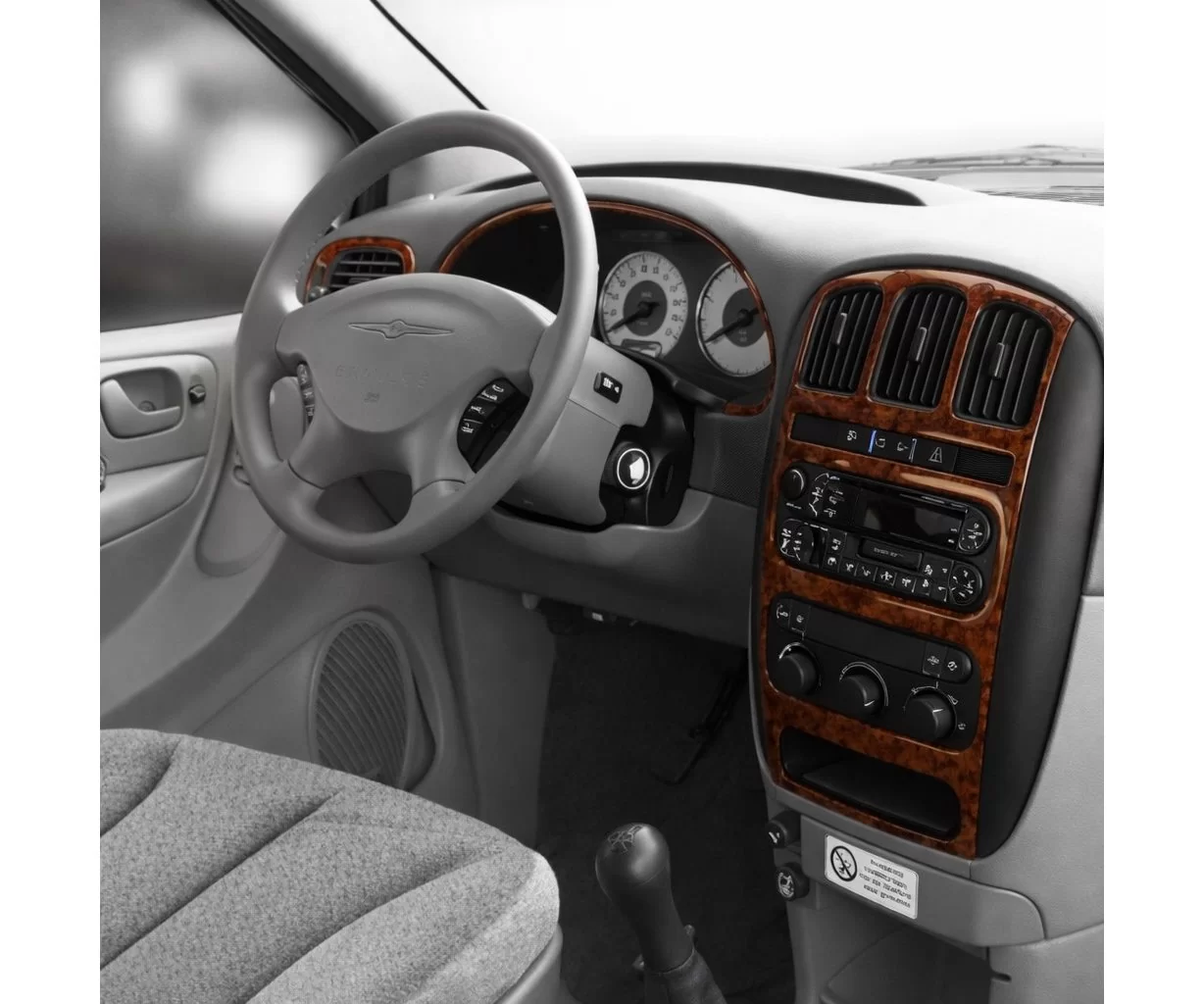 Chrysler Voyager 03.01-09.07 3D Inleg dashboard Interieurset aansluitend en pasgemaakt op he 7-Teile