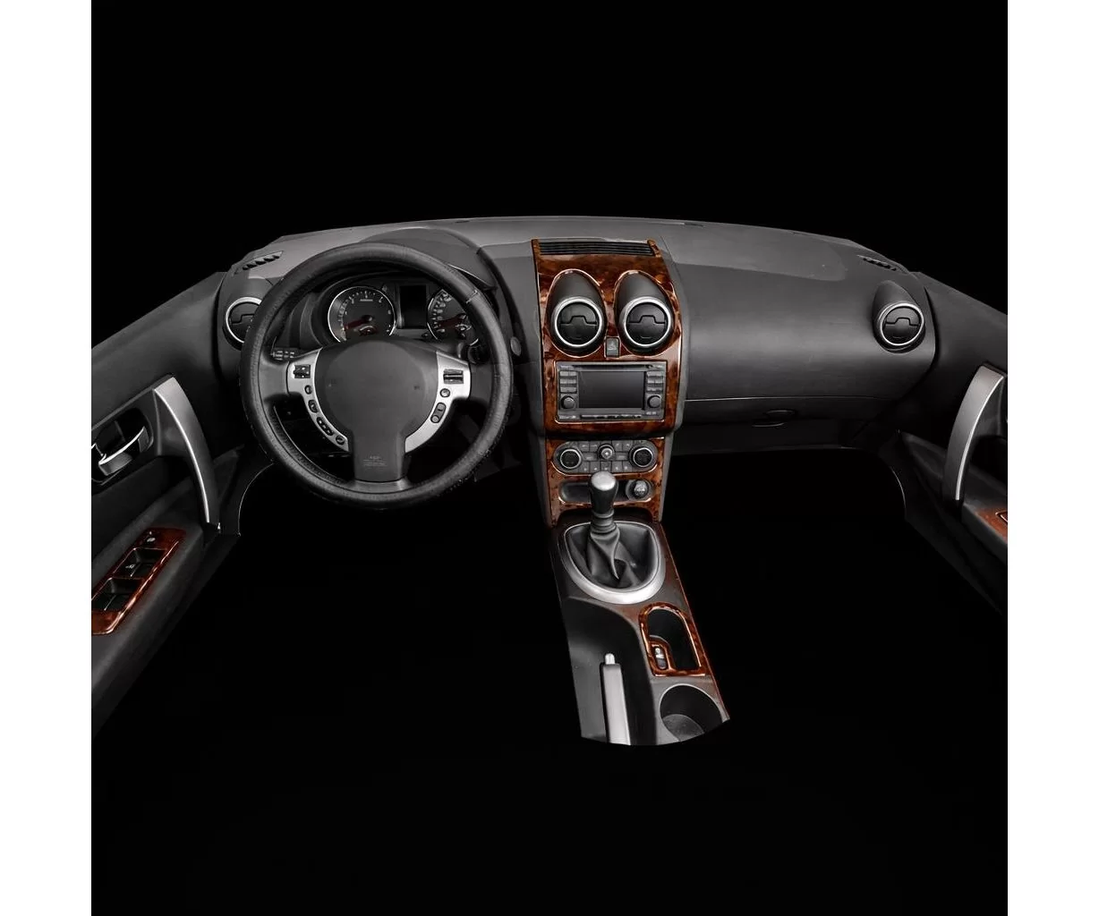 Nissan Qashqa? 01.11-12.12 3D Inleg dashboard Interieurset aansluitend en pasgemaakt op he 19-Teile