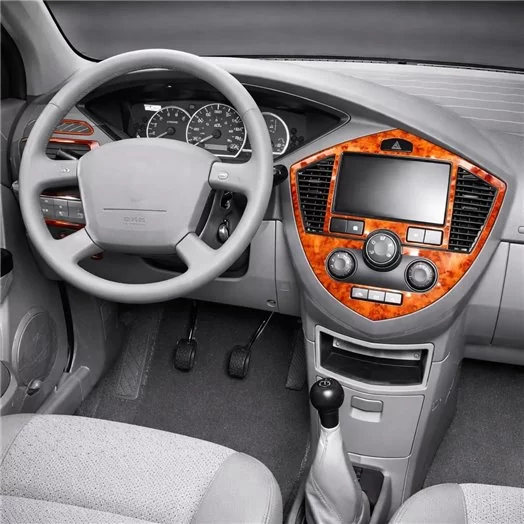 Kia Carens 07.02-10.06 Habillage Décoration de Tableau de Bord 6-Pièce Kia Carens 07.02-10.06 Habillage Décoration de Tableau de Bord 6-Pièce