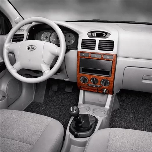 Kia Rio 09.02-10.05 Mittelkonsole Armaturendekor Cockpit Dekor 6-Teile