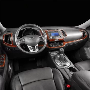 Kia Sportage 01.2011 3D Interior Dashboard Trim Kit Dash Trim Dekor 15-Parts