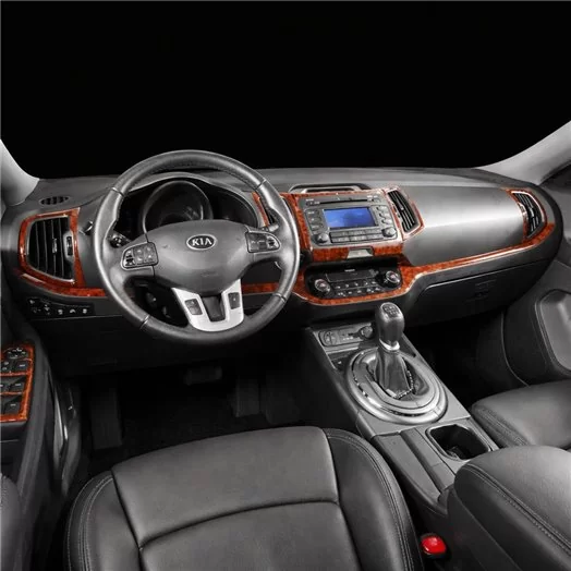 Kia Sportage 01.2011 3D Inleg dashboard Interieurset aansluitend en pasgemaakt op he 15-Teile