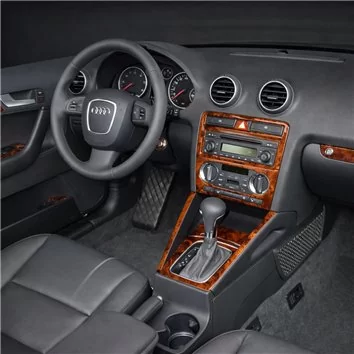 Audi A3 Typ 8P 03.2003 3D Interior Dashboard Trim Kit Dash Trim Dekor 14-Parts