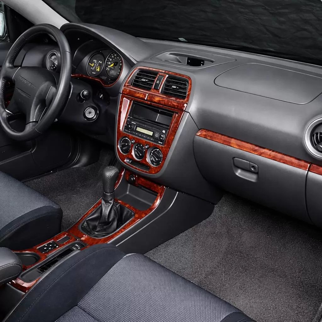 Subaru Impreza/WRX 2002-2004 Manual Gear Box, Manual Gearbox AC Control Mascherine sagomate per rivestimento cruscotti 