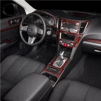 Subaru Legacy 2010-2014 3D Interior Dashboard Trim Kit Dash Trim Dekor 27-Parts