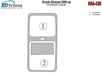 Honda Element 2008-UP Overhead Console BD Interieur Dashboard Bekleding Volhouder
