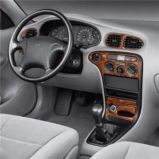 Hyundai Elantra 01.99-07.00 3D Inleg dashboard Interieurset aansluitend en pasgemaakt op he 13-Teile