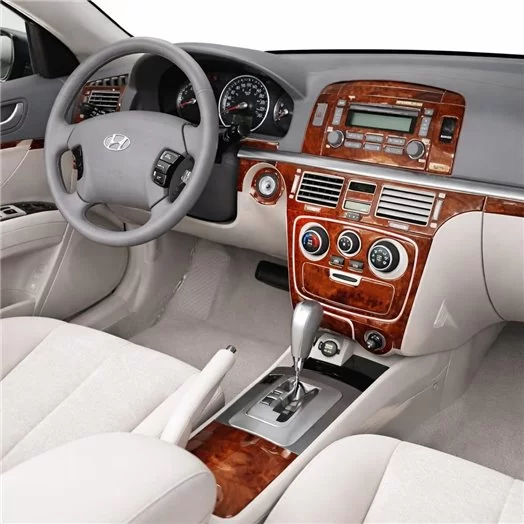 Hyundai Sonata 01.06-12.08 3D Interior Dashboard Trim Kit Dash Trim Dekor 10-Parts