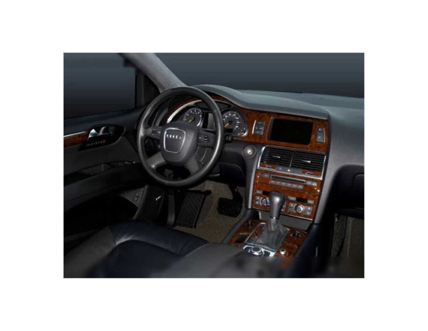 Audi Q7 2007-2014 3D Inleg dashboard Interieurset aansluitend en pasgemaakt op he 27 -Teile