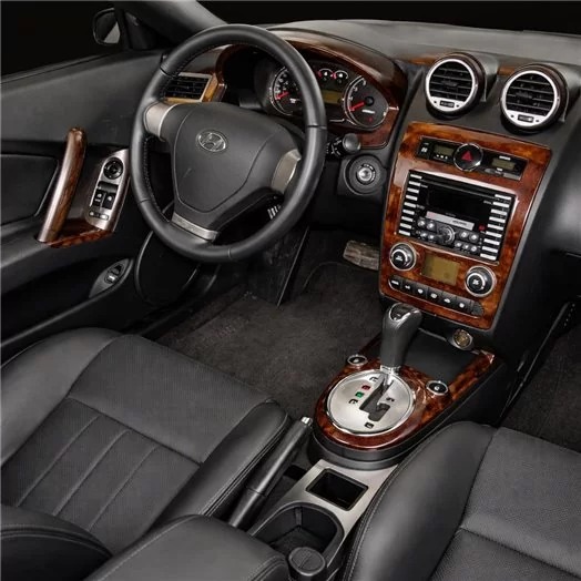 Hyundai Tiburon 2009-UP Full Kir, Automatic Gear, Automatic AC Mascherine sagomate per rivestimento cruscotti 