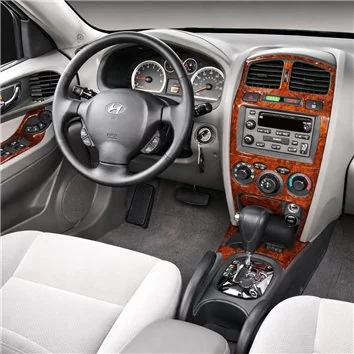 Hyundai Santa Fe 2005-2006 Basic Set, With Automatic Climate Control Mascherine sagomate per rivestimento cruscotti 