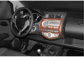 Honda Jazz 10.04-12.07 3M 3D Interior Dashboard Trim Kit Dash Trim Dekor 10-Parts