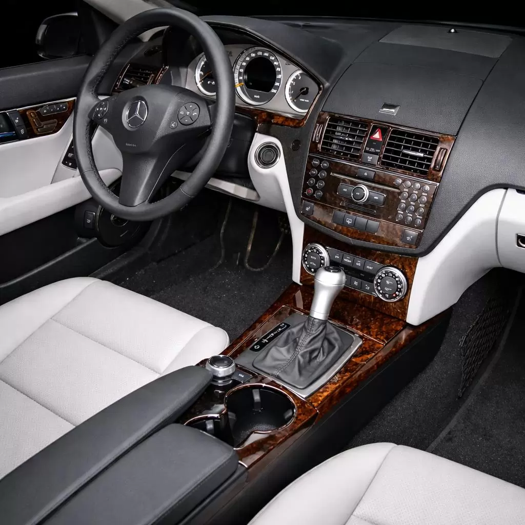 Mercedes Benz C Class 2008-UP Ensemble Complet BD Décoration de tableau de bord