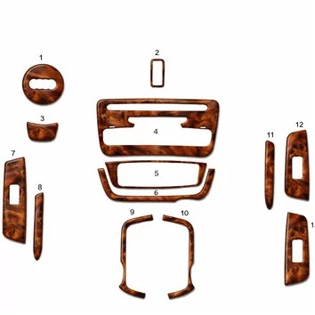 Audi A1 ab 2012 Mittelkonsole Armaturendekor Cockpit Dekor 13-Teile 2