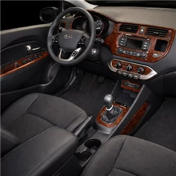 Kia Rio 2012-UP Full Set, Without UVO Radio Mascherine sagomate per rivestimento cruscotti 