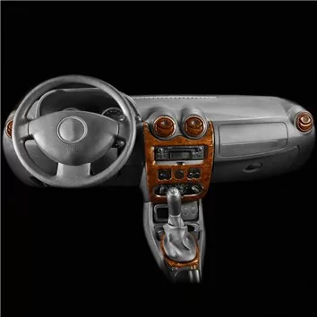 Dacia Sandero-Logan 07.08-12.09 Habillage Décoration de Tableau de Bord 18-Pièce