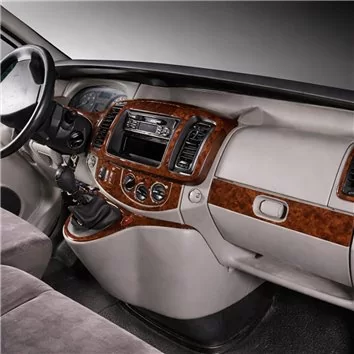 Opel Vivaro 01.07-01.11 3D Inleg dashboard Interieurset aansluitend en pasgemaakt op he 17-Teile