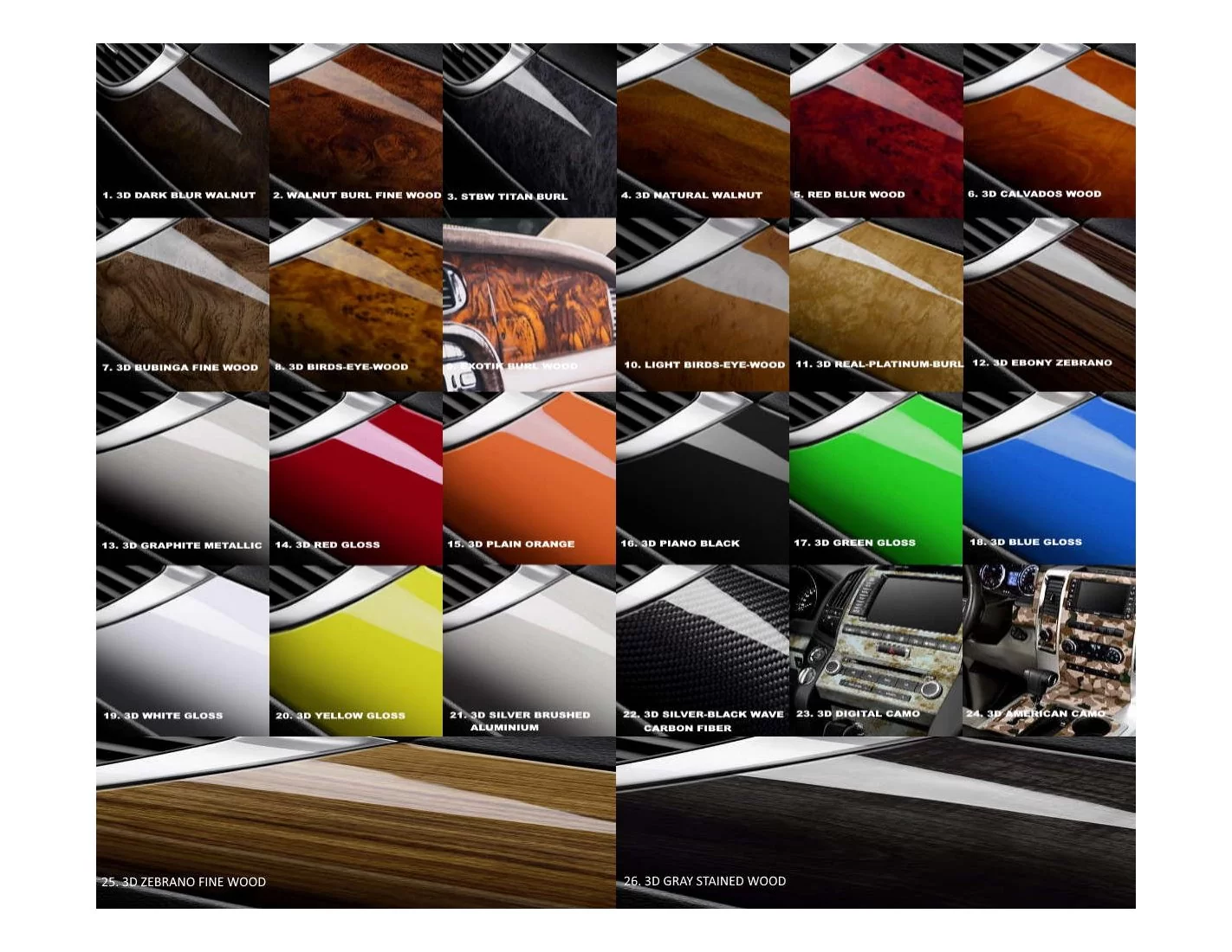 Honda Odyssey 2011-2013 Full Set, Without DVD Cruscotto BD Rivestimenti interni