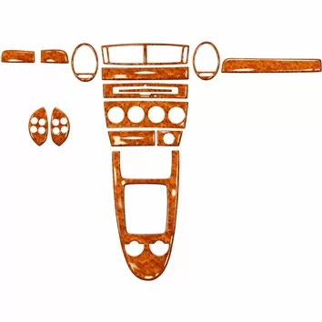 Mercedes SLK (R171) 2004-2010 3D Interior Dashboard Trim Kit Dash Trim Dekor 18-Parts