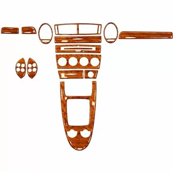 Mercedes SLK (R171) 2004-2010 Habillage Décoration de Tableau de Bord 18-Pièce