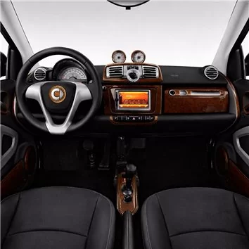 Smart Fortwo 451 2011-2015 3D Inleg dashboard Interieurset aansluitend en pasgemaakt Navi op he 41-Teile