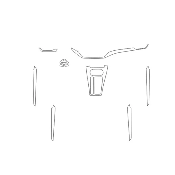 Skoda Enyaq 2023 3D Interior Dashboard Trim Kit Dash Trim Dekor 7-Parts