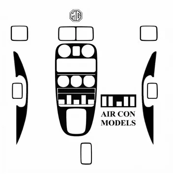 MG MG-F 1995-2000 Mittelkonsole Armaturendekor Cockpit Dekor 12-Teile MG MG-F 1995-2000 Mittelkonsole Armaturendekor Cockpit Dekor 12-Teile