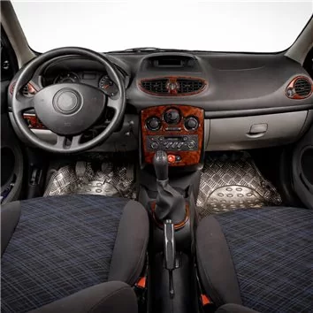 Renault Clio-3 09.05-08.12 Mittelkonsole Armaturendekor Cockpit Dekor 9-Teile