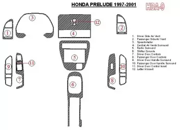Honda Prelude 1997-2001 Full Set BD Interieur Dashboard Bekleding Volhouder