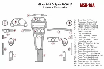 Mitsubishi Eclipse 2006-UP Automatic Gear BD Interieur Dashboard Bekleding Volhouder