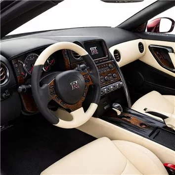 Nissan GT-R 2008-2016 belangrijkste interieur dashboard trim kit, 39 stuks