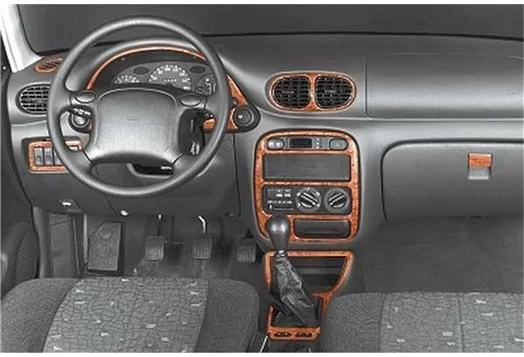 Hyundai Accent 09.94 - 12.00 Kit Rivestimento Cruscotto all'interno del veicolo Cruscotti personalizzati 9-Decori