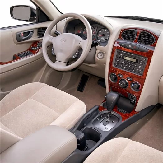 Hyundai Santa Fe 2005-2006 Basic Set, With Manual Gearbox Climate Control Mascherine sagomate per rivestimento cruscotti 