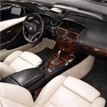 BMW 6-Series E 63 2004-2008 3D Interior Dashboard Trim Kit Dash Trim Dekor 34-Parts